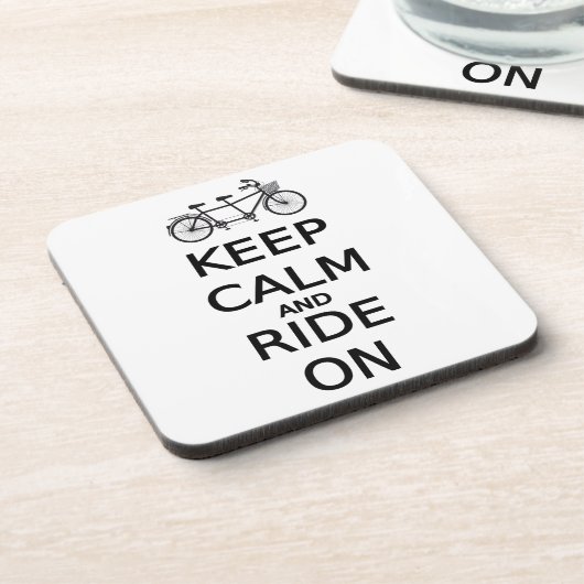 平静を保ち、文字デザインな単語の芸術で乗って下さい コースター (左側)