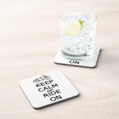 平静を保ち、文字デザインな単語の芸術で乗って下さい コースター (右側)