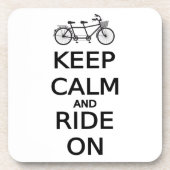 平静を保ち、文字デザインな単語の芸術で乗って下さい コースター (正面)
