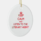平静を保ち、文芸著作権代理人に聞いて下さい セラミックオーナメント (右)