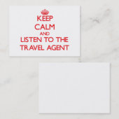 平静を保ち、旅行代理店に聞いて下さい 名刺 (正面/裏面)