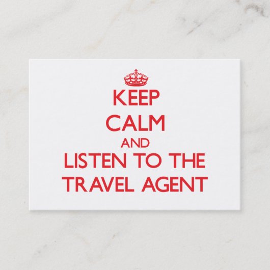 平静を保ち、旅行代理店に聞いて下さい 名刺 (正面)