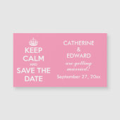 平静を保ち、日付の幸せなピンクおよび白を救って下さい (正面)