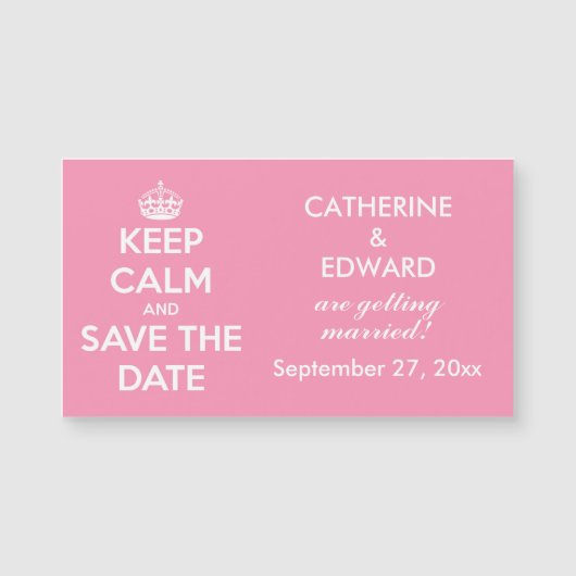 平静を保ち、日付の幸せなピンクおよび白を救って下さい (正面)