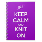 平静を保ち、暗い赤紫色で編んで下さい ノートブック (正面)