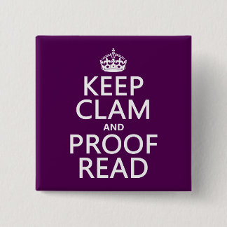 平静を保ち、校正して下さい(ハマグリ) (どの色でも) 缶バッジ