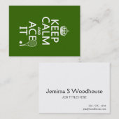 平静を保ち、楽勝で突破して下さい(テニス) (あらゆる色で) 名刺 (正面/裏面)