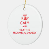平静を保ち、機械工学者を信頼して下さい セラミックオーナメント (左)