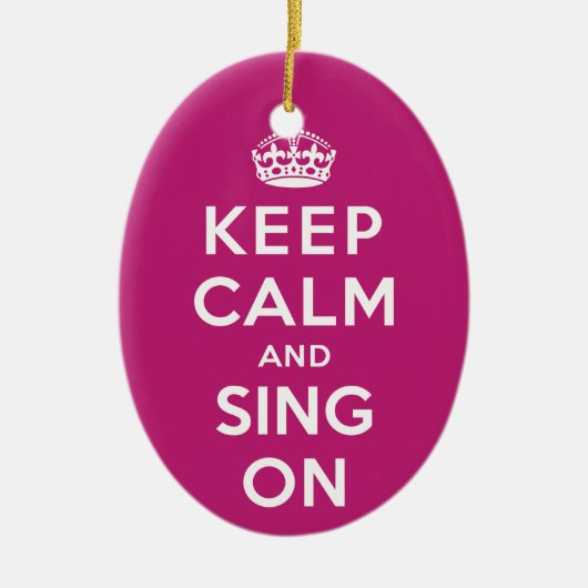 平静を保ち、歌って下さい セラミックオーナメント (正面)