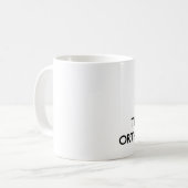 平静を保ち、歯科矯正医を信頼して下さい コーヒーマグカップ (正面左)