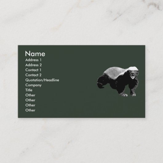 平静を保ち、気にしないで下さい 名刺 (正面)