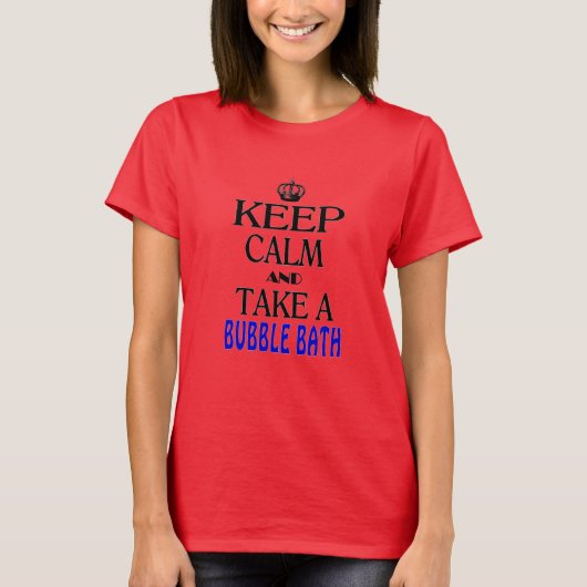 平静を保ち、泡風呂を取って下さい Tシャツ (正面)