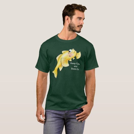 平静を保ち、泳いで下さい Tシャツ (正面フル)