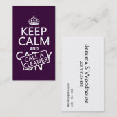 平静を保ち、洗剤を呼んで下さい 名刺 (正面/裏面)