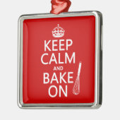 平静を保ち、焼いて下さい メタルオーナメント (左)