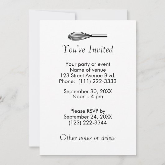 平静を保ち、焼けることが払う招待状で焼いて下さい 招待状 (裏面)