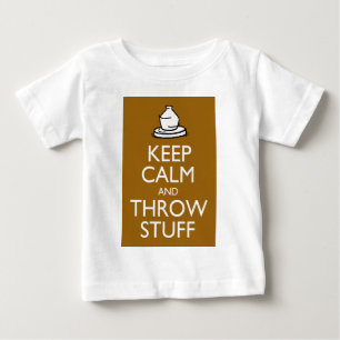 平静を保ち、物を投げて下さい ベビーTシャツ