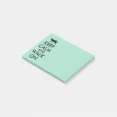 平静を保ち、犬の歩くのメモ帳で歩かせて下さい ポストイット (アングル)