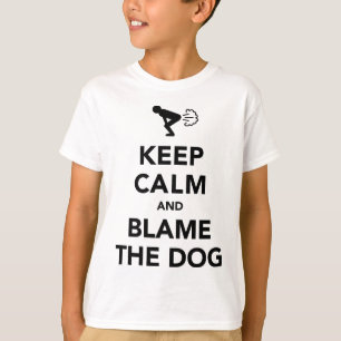 平静を保ち、犬を責任にして下さい Tシャツ