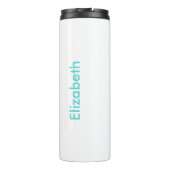 平静を保ち、白の青でかぎ針で編んで下さい タンブラー (裏面)