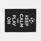 平静を保ち、白黒で遊んで下さい フリースブランケット (正面(横))