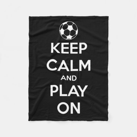 平静を保ち、白黒で遊んで下さい フリースブランケット (正面)