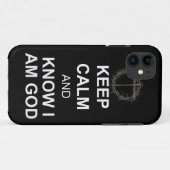 平静を保ち、私が神であることを知って下さい Case-Mate iPhoneケース (裏面(横))