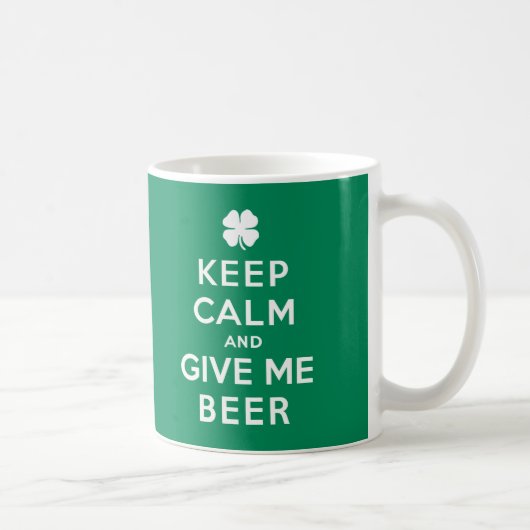 平静を保ち、私にビールを与えて下さい コーヒーマグカップ (右)