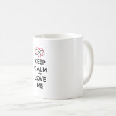 平静を保ち、私をの無限ハート愛して下さい コーヒーマグカップ (正面右)