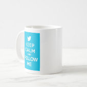平静を保ち、私を続けていきますTwitterの鳥を後を追って下さい コーヒーマグカップ (正面左)