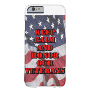 "平静を保ち、私達の退役軍人"の電話箱名誉を与えて下さい BARELY THERE iPhone 6 ケース