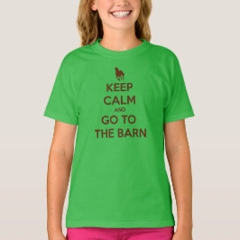 平静を保ち、納屋の馬好きに行って下さい Tシャツ