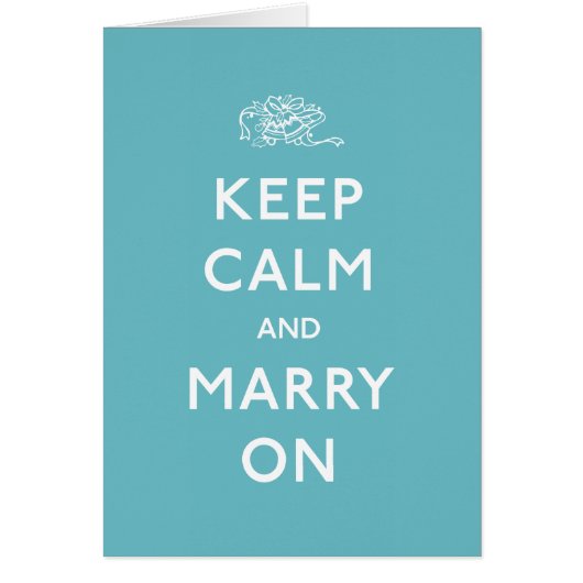 平静を保ち、結婚して下さい (正面)