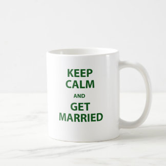 平静を保ち、結婚して下さい コーヒーマグカップ