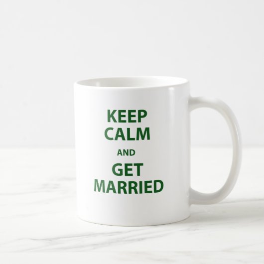 平静を保ち、結婚して下さい コーヒーマグカップ (右)