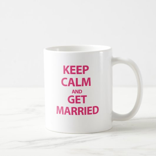 平静を保ち、結婚して下さい コーヒーマグカップ (右)