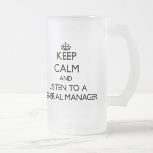 平静を保ち、総務部長に聞いて下さい フロストグラスビールジョッキ (右)