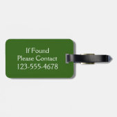 平静を保ち、緑で遊んで下さい ラゲッジタグ (裏面横)