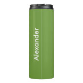 平静を保ち、緑のパーソナライズで振って下さい タンブラー (裏面)