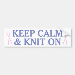 平静を保ち、編んで下さい バンパーステッカー