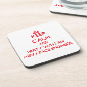 平静を保ち、航空宇宙学の技術者とパーティを楽しんで下さい コースター (左側)