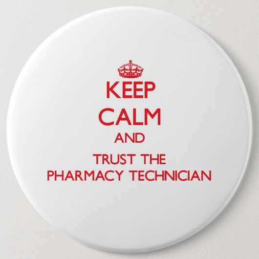 平静を保ち、薬学の技術者を信頼して下さい 缶バッジ (正面)