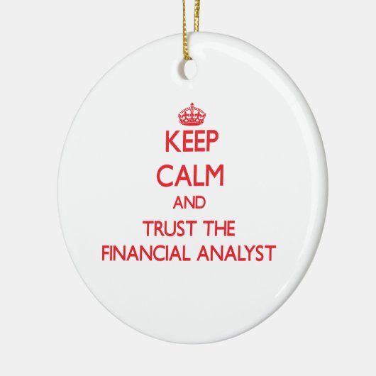 平静を保ち、証券分析家を信頼して下さい セラミックオーナメント (左)