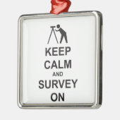 平静を保ち、調査して下さい メタルオーナメント (左)