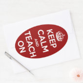 平静を保ち、赤い楕円形のステッカーで教えて下さい 楕円形シール (封筒)