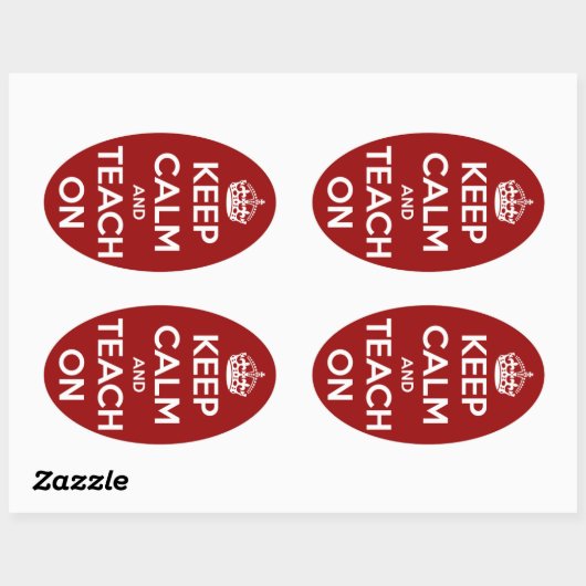 平静を保ち、赤い楕円形のステッカーで教えて下さい 楕円形シール (シート)