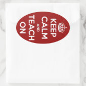 平静を保ち、赤い楕円形のステッカーで教えて下さい 楕円形シール (バッグ)