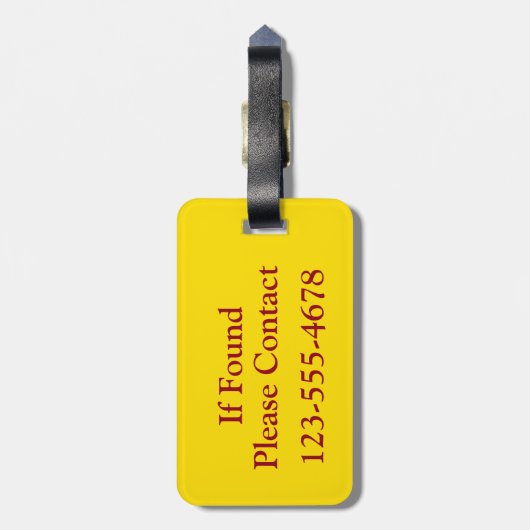 平静を保ち、赤および黄色で走行して下さい ラゲッジタグ (裏面縦)