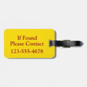 平静を保ち、赤および黄色で走行して下さい ラゲッジタグ (裏面横)