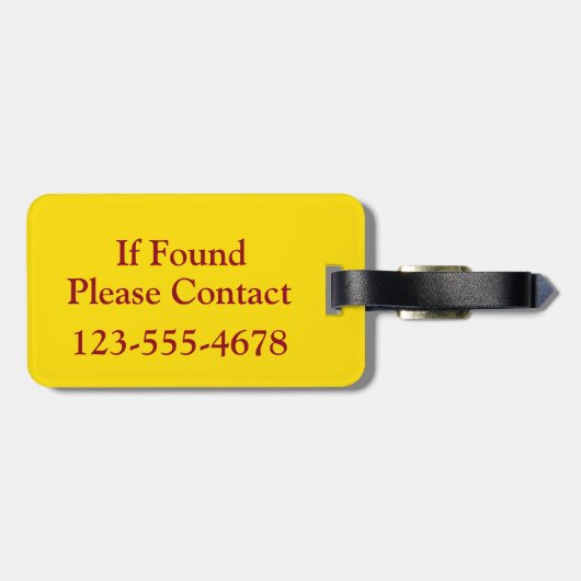 平静を保ち、赤および黄色で走行して下さい ラゲッジタグ (裏面横)